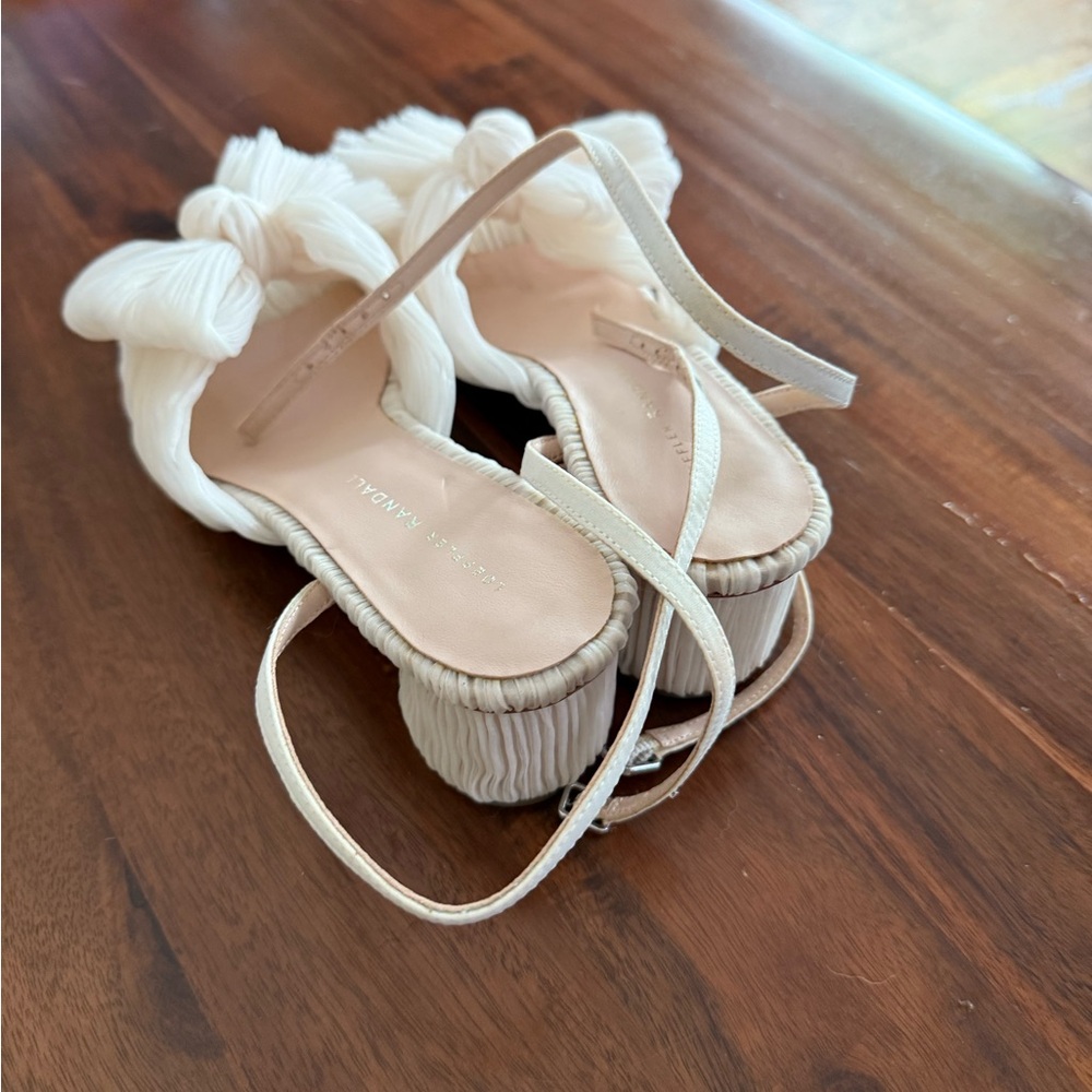 Loeffler Randall Dahlia Pearl Pleated Bow Heels- Size 8.5 - Picture 5 of 7